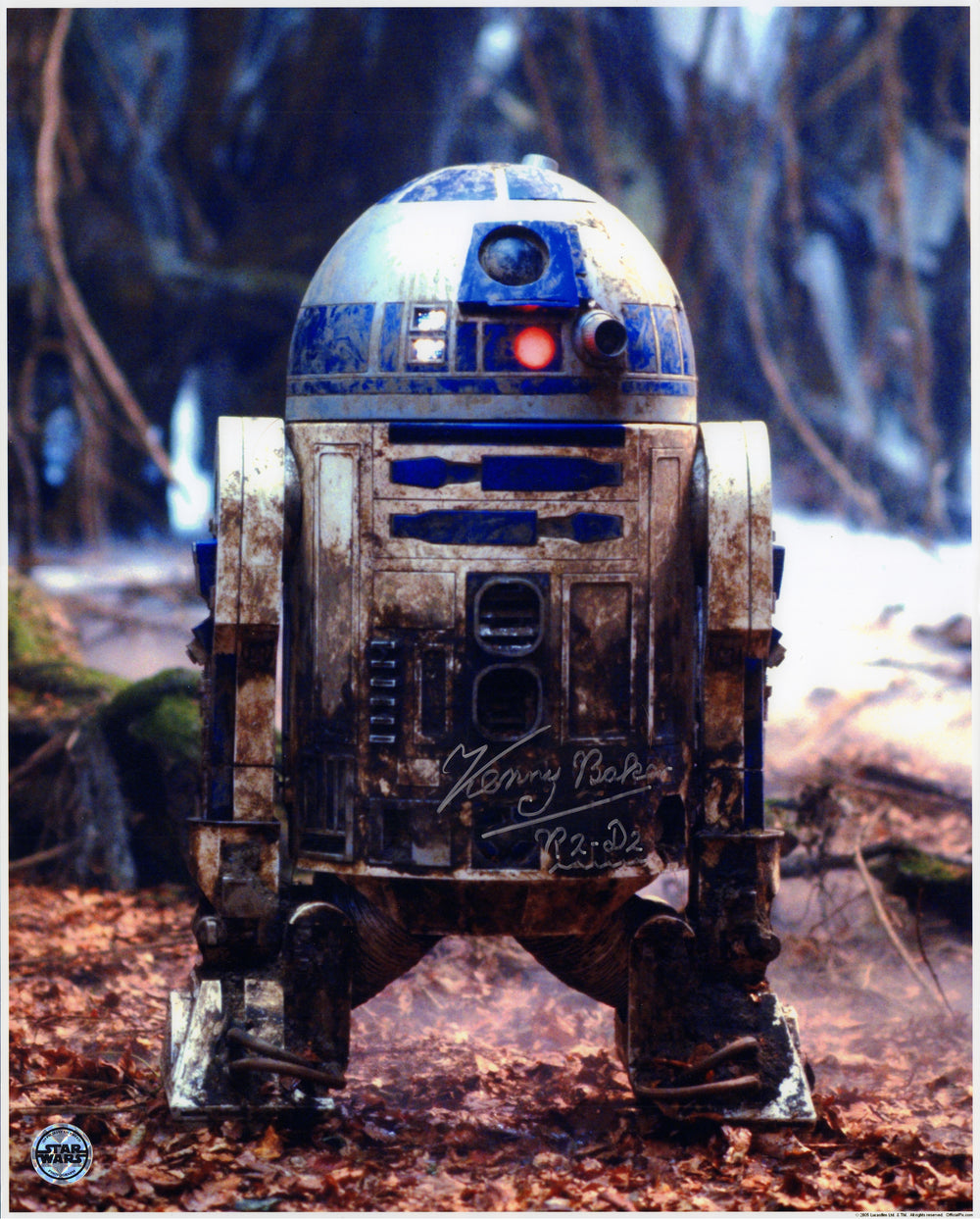 Kenny Baker as R2-D2 in Star Wars: The Empire Strikes Back Signed 16x20 (Official Pix) Photo