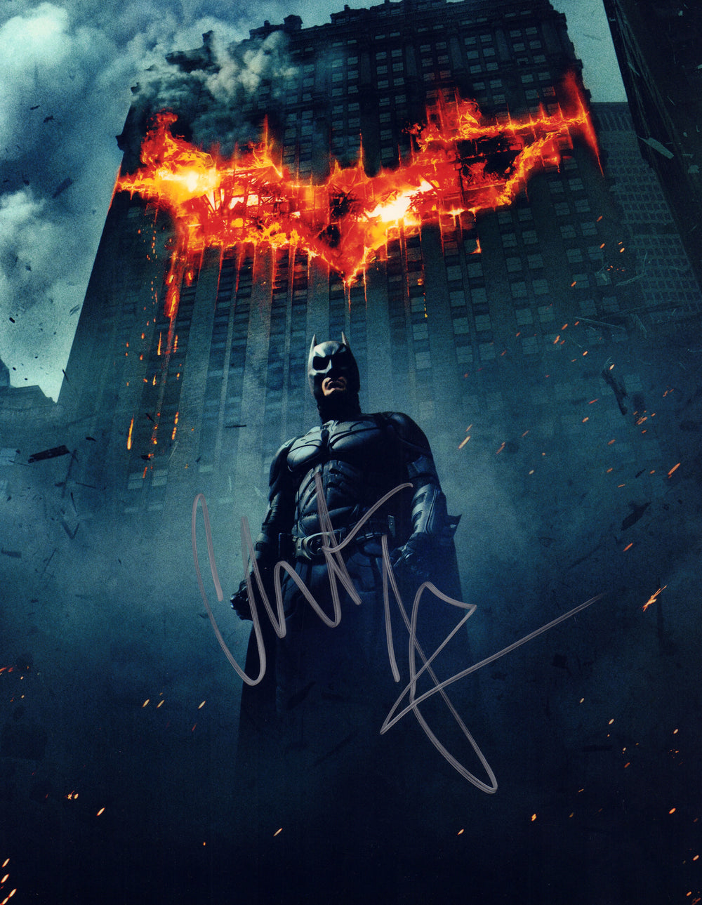 Christian Bale as Batman in The Dark Knight Signed 11x14 Photo