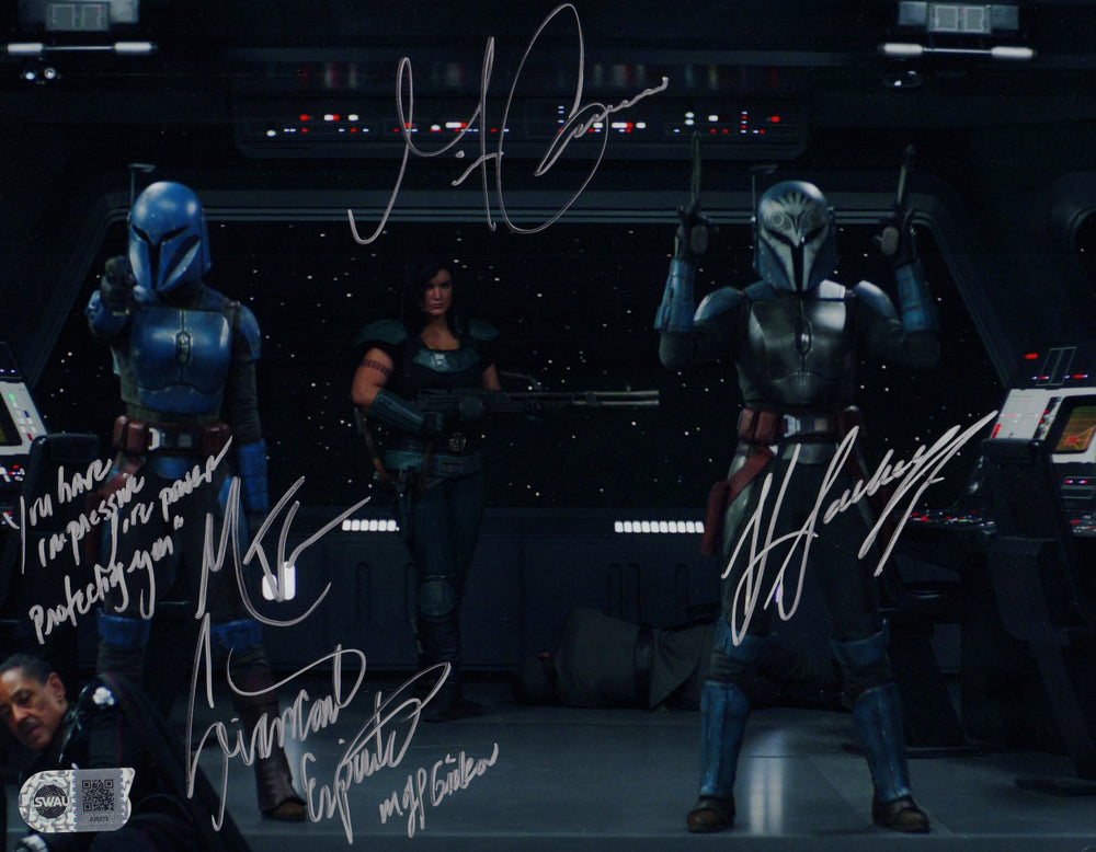 Star Wars: The Mandalorian (SWAU) 11x14 Photo Cast Signed by Gina Carano, Katee Sackhoff, Mercedes Varnado, & Giancarlo Esposito