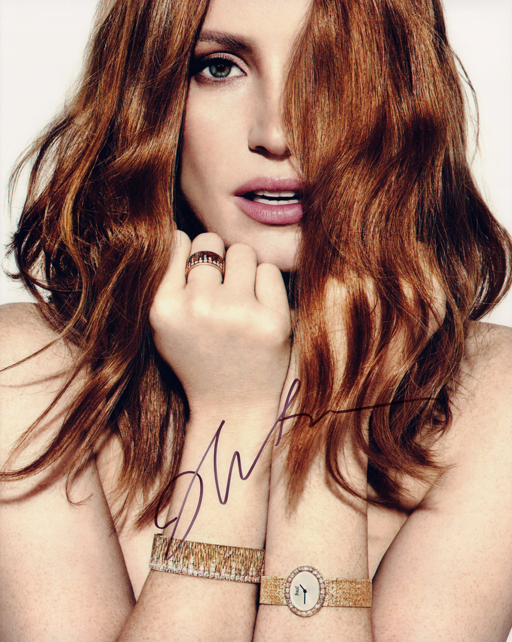 Jessica Chastain from Interstellar, Zero Dark Thirty, X-Men: Dark Phoenix, & It Chapter Two Sexy Signed 16x20 Photo