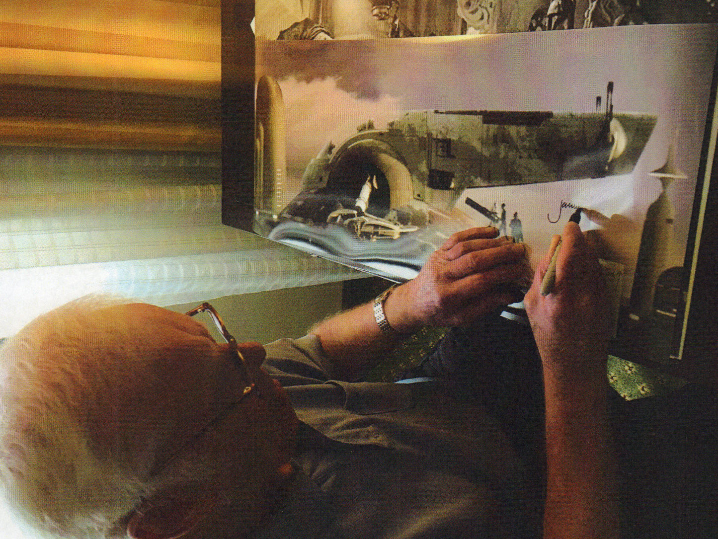 
                  
                    Jeremy Bulloch as Boba Fett Boarding Slave 1 in Star Wars: The Empire Strikes Back Signed 30x12 Poster
                  
                