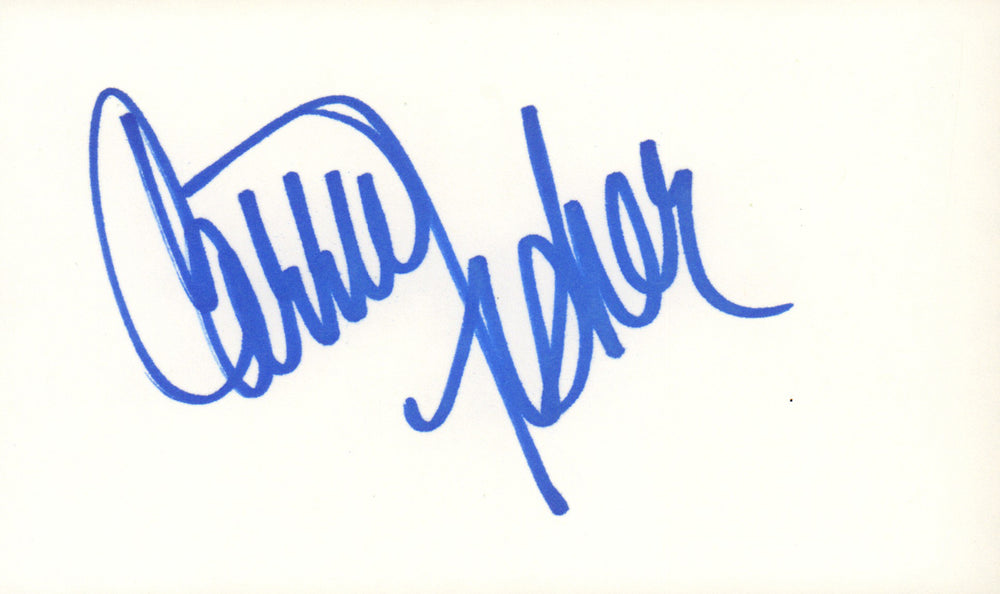 Carrie Fisher Princess Leia from Star Wars Signed 5x3 Index Card