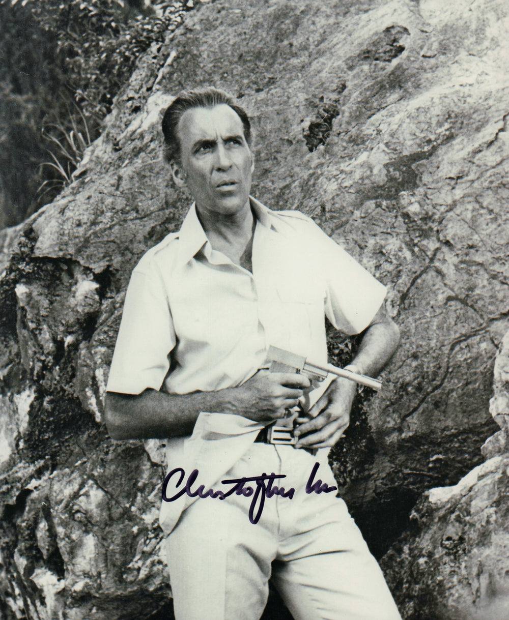 Christopher Lee as Francisco Scaramanga in James Bond 007: The Man with the Golden Gun Signed 8x10 Photo