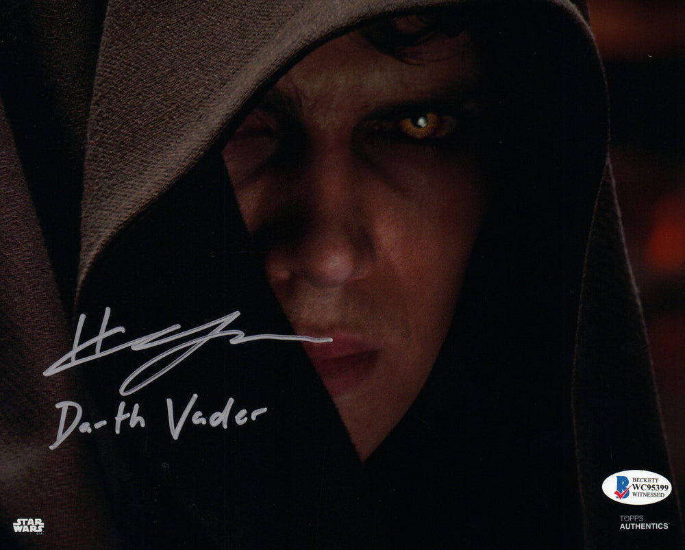 Hayden Christensen as Darth Vader in Star Wars Episode III: Revenge of the Sith (Beckett Witnessed) Signed 8x10 Photo with Character Name