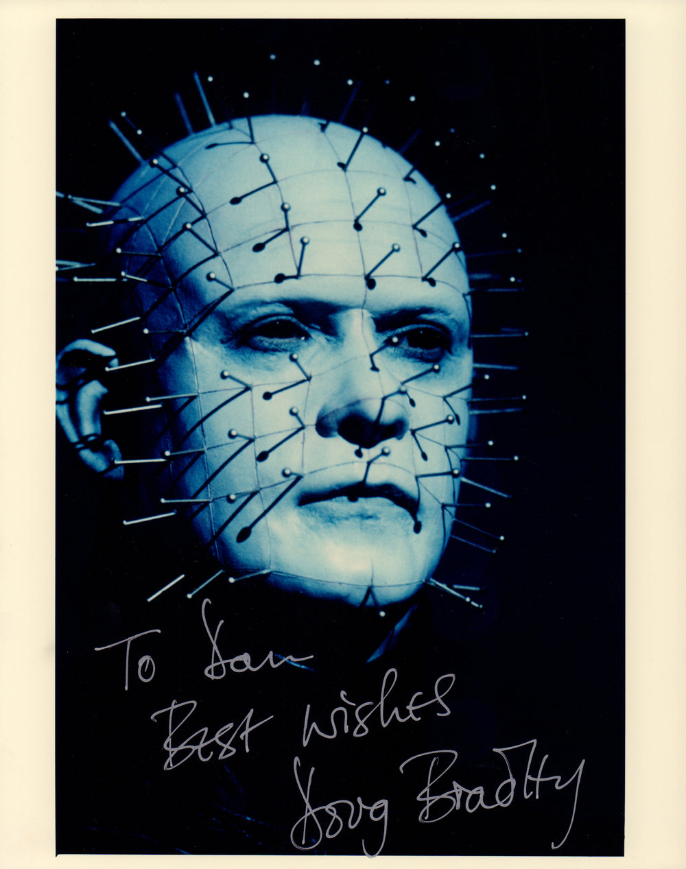 Doug Bradley as Lead Cenobite Pinhead in Hellraiser Signed 8x10 Photo