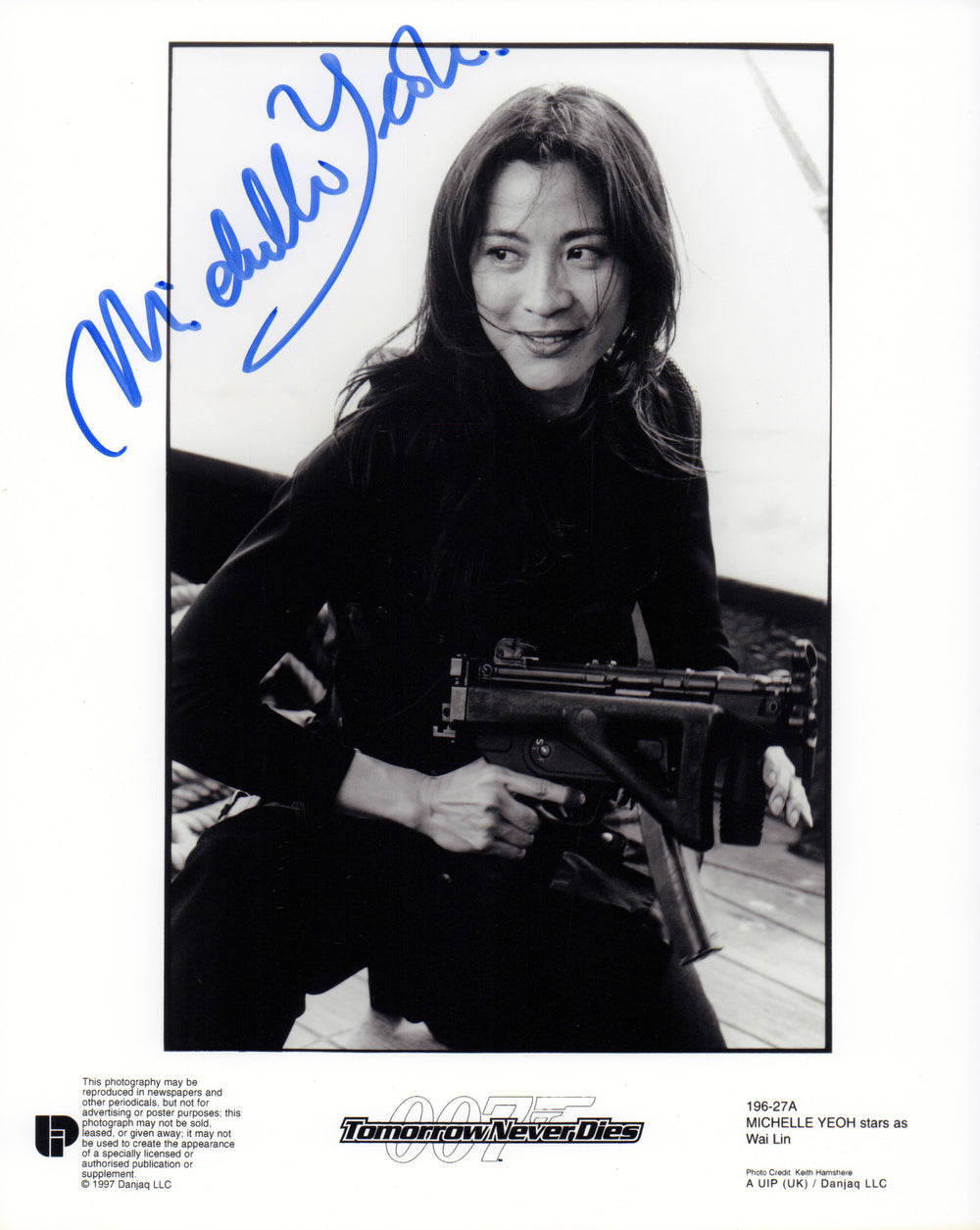 Michelle Yeoh as Wai Lin in James Bond 007: Tomorrow Never Dies Signed 8x10 Press Photo