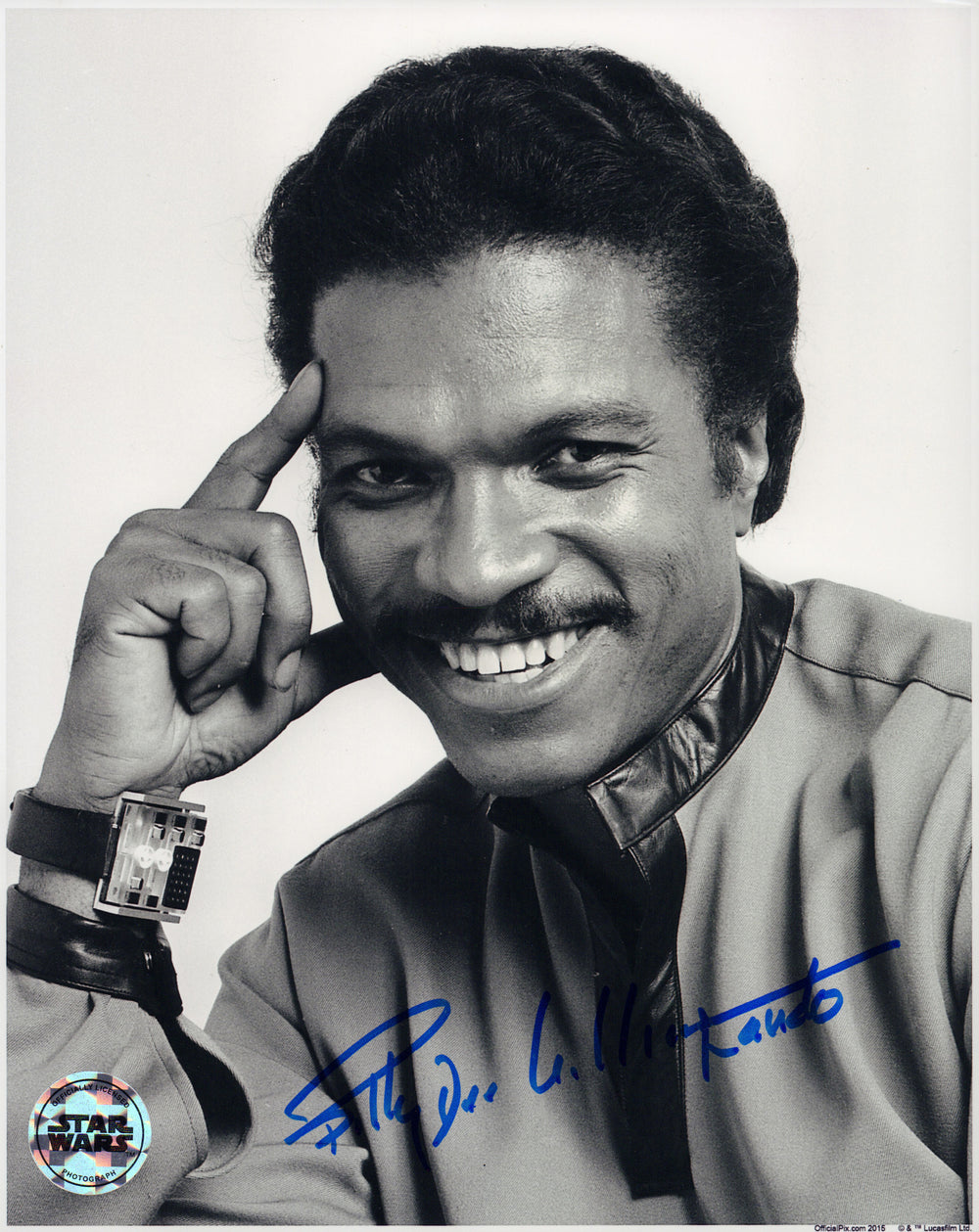 Billy Dee Williams as Lando in Star Wars: The Empire Strikes Back Signed 8x10 (Official Pix) B&W Photo