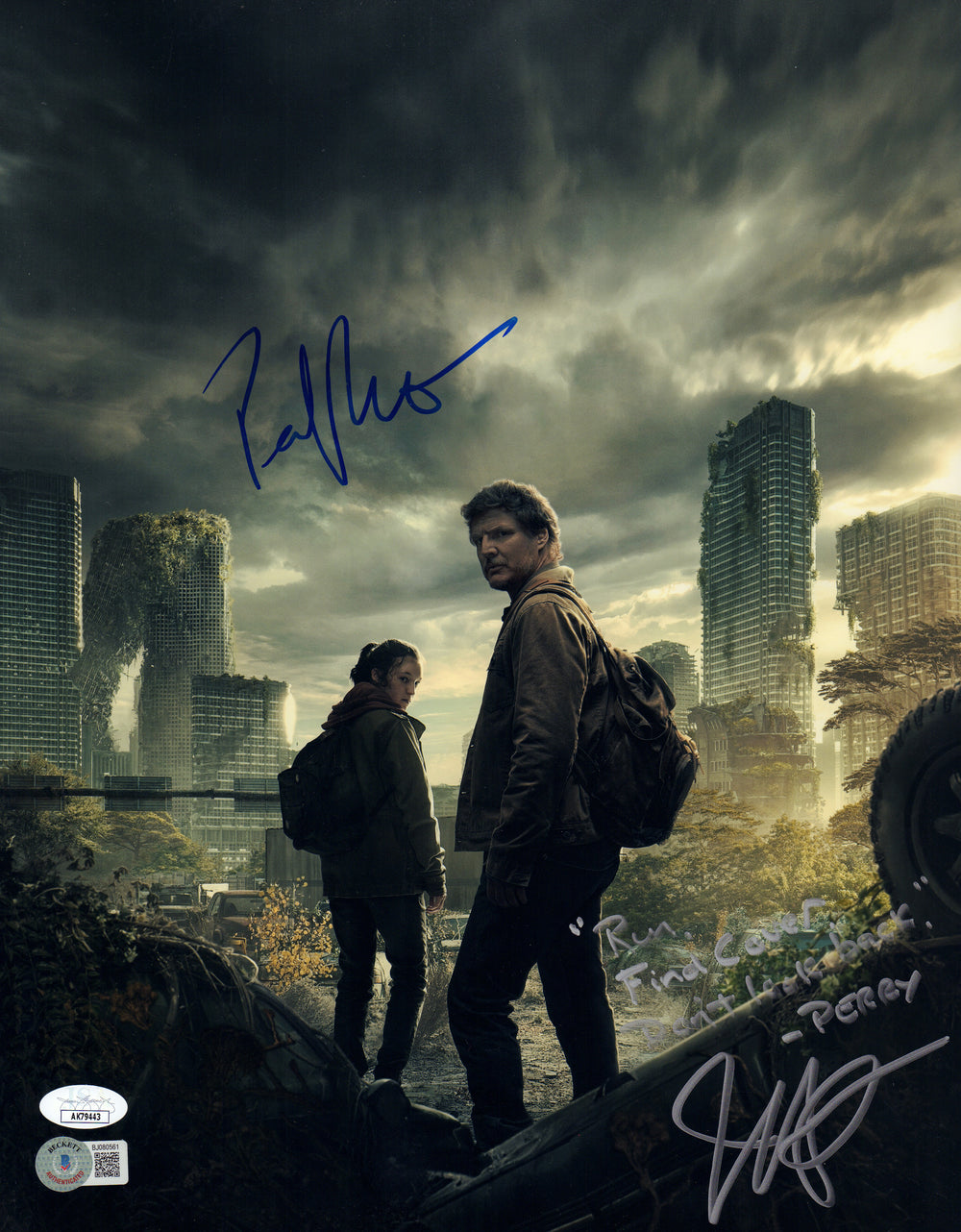 Pedro Pascal as Joel and Jeffrey Pierce as Perry in HBO's The Last of Us Signed 11x14 Photo