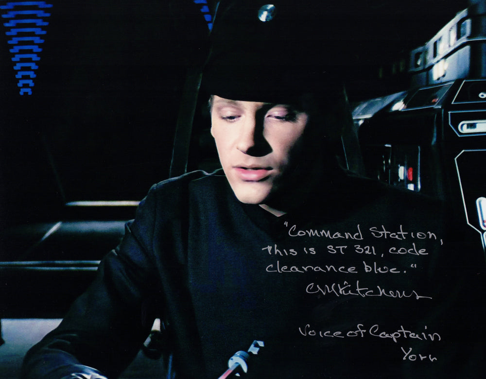 Colin Kitchens as the Voice of Captain Yorr in Star Wars: Return of the Jedi Signed 11x14 Photo with Character Name & Quote