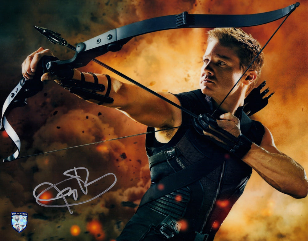 Jeremy Renner as Hawkeye in The Avengers (Official Pix) Signed 11x14 Photo