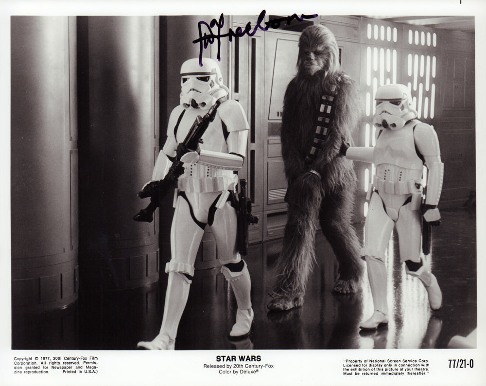 Stuart Freeborn Makeup Artist Who Designed Chewbacca in Star Wars: A New Hope Signed 8x10 Press Photo