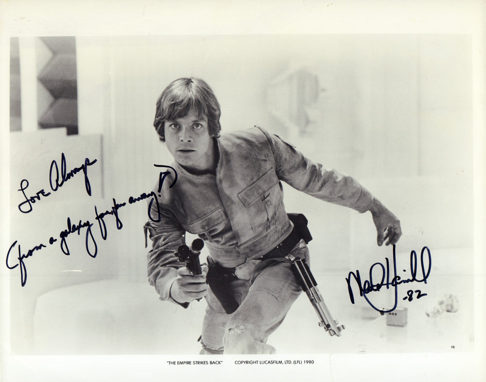 Mark Hamill as Luke Skywalker in Star Wars: The Empire Strikes Back Signed 8x10 Vintage Press Photo with Quote
