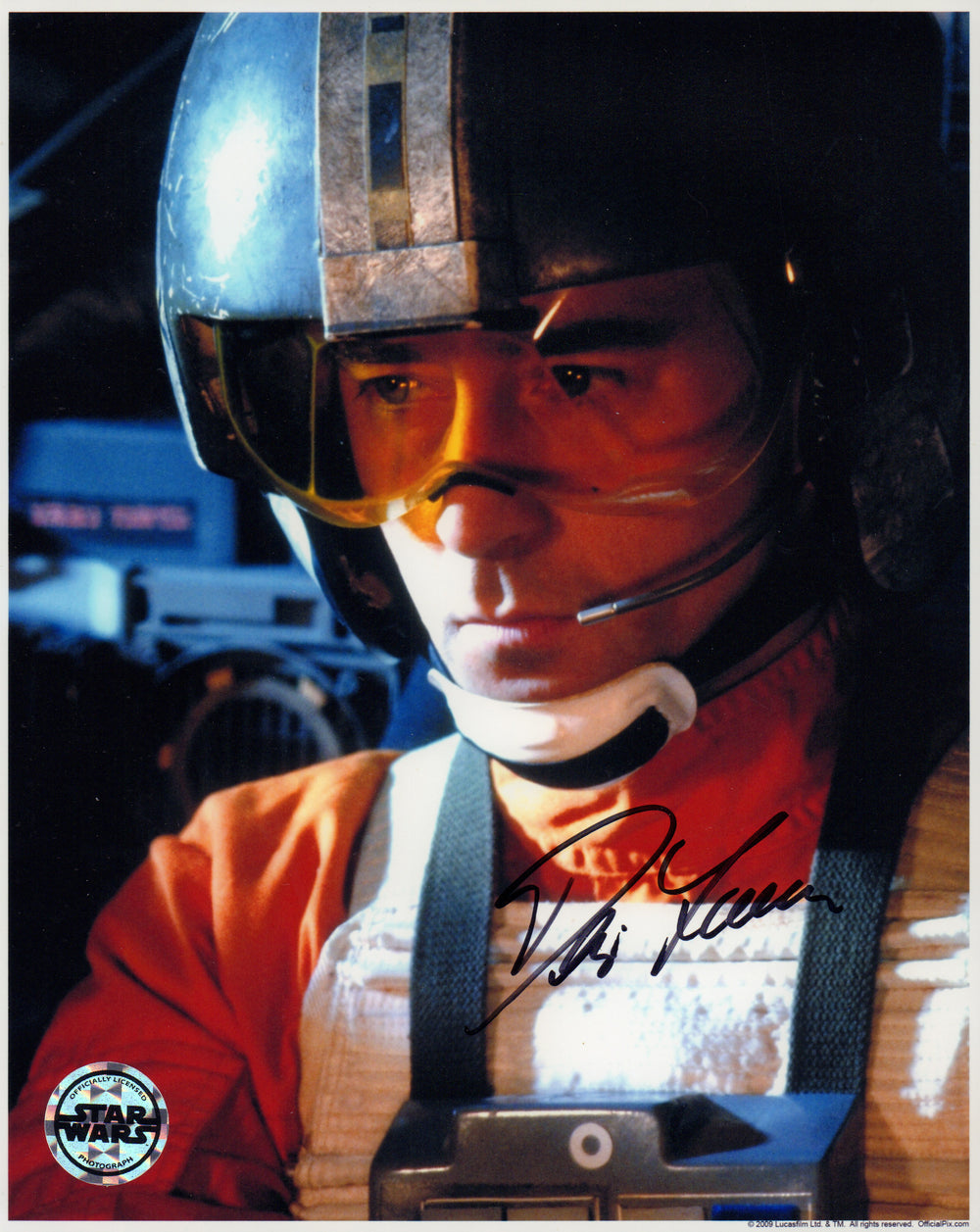 Denis Lawson as Wedge Antilles in Star Wars: Return of the Jedi Signed (Official Pix) 8x10 Photo