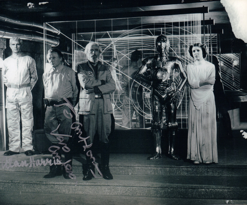 Star Wars: A New Hope Yavin Rebel Base 8x10 Photo Cast Signed by Vass Anderson & Alan Harris