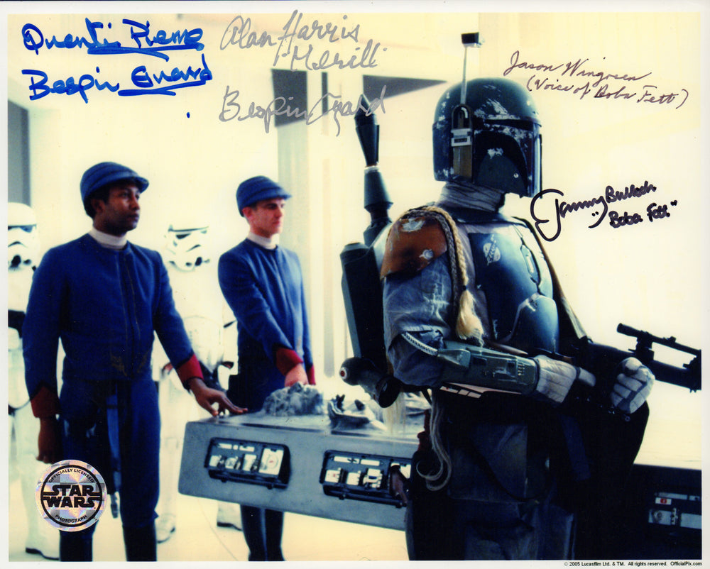 Star Wars: The Empire Strikes Back Han in Carbonite 8x10 (Official Pix) Photo Cast Signed by Jeremy Bulloch, Jason Wingreen, Alan Harris, & Quentin Pierre