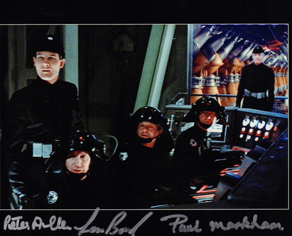 Star Wars: Return of the Jedi Endor Imperial Bunker 8x10 Photo Cast Signed by Peter Allen, Les Bond, & Paul Markham