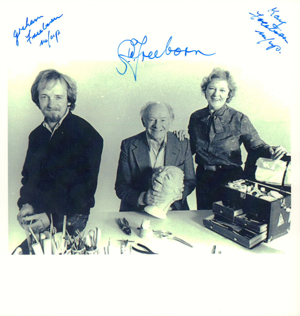 Stuart & Kay Freeborn Creator of Yoda & Makeup Artists for Star Wars: The Empire Strikes Back Signed 8x8 Photo