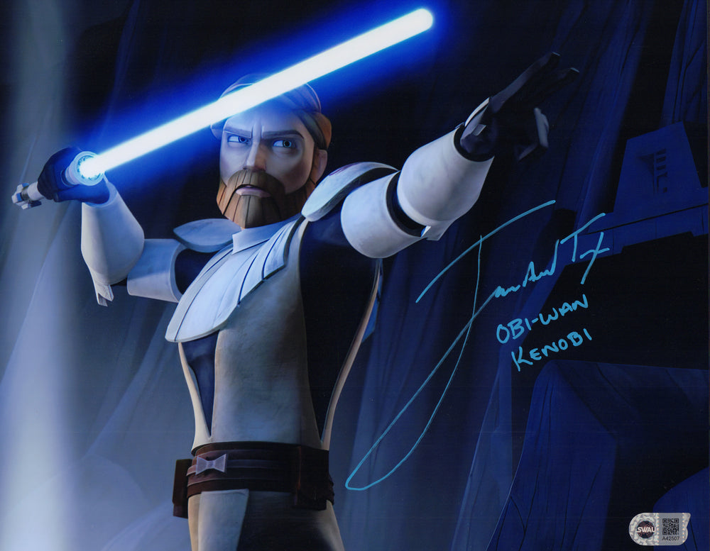 James Arnold Taylor as Obi-Wan Kenobi in Star Wars: The Clone Wars (SWAU) Signed 11x14 Photo with Character Name