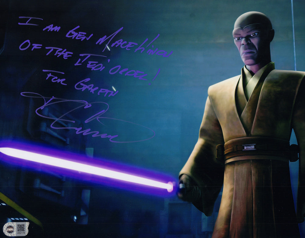 Terrence C. Carson as Mace Windu in Star Wars: The Clone Wars (SWAU) Signed 11x14 Photo with Quote