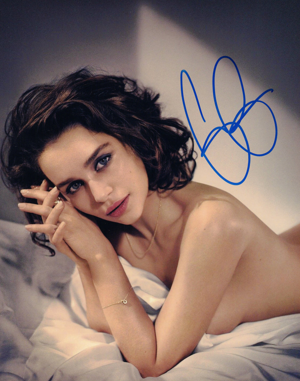 Emilia Clarke Daenerys Targaryen from Game of Thrones Sexy Near Nude Signed 8x10 Photo