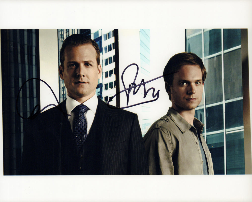 Gabriel Macht as Harvey Reginald Specter & Patrick J. Adams as Michael James Ross in Suits Signed 8x10 Photo