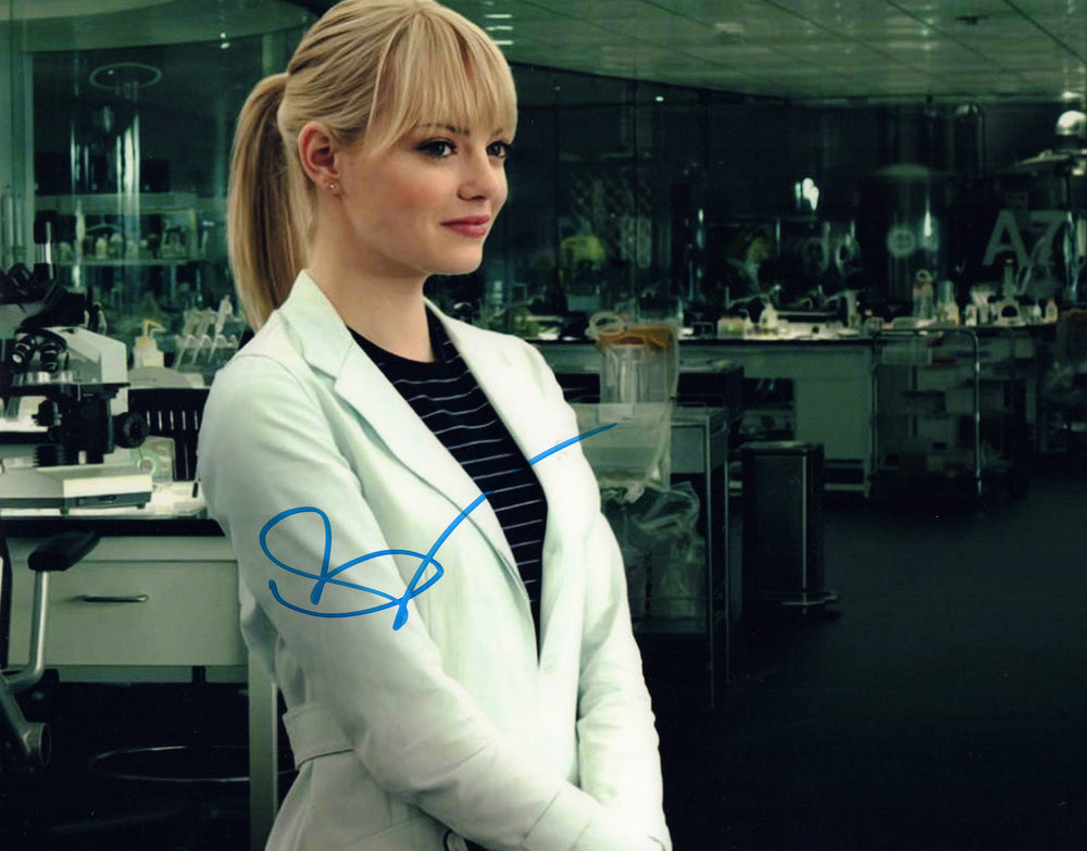 Emma Stone as Gwen Stacy in The Amazing Spider-Man Signed 11x14 Photo