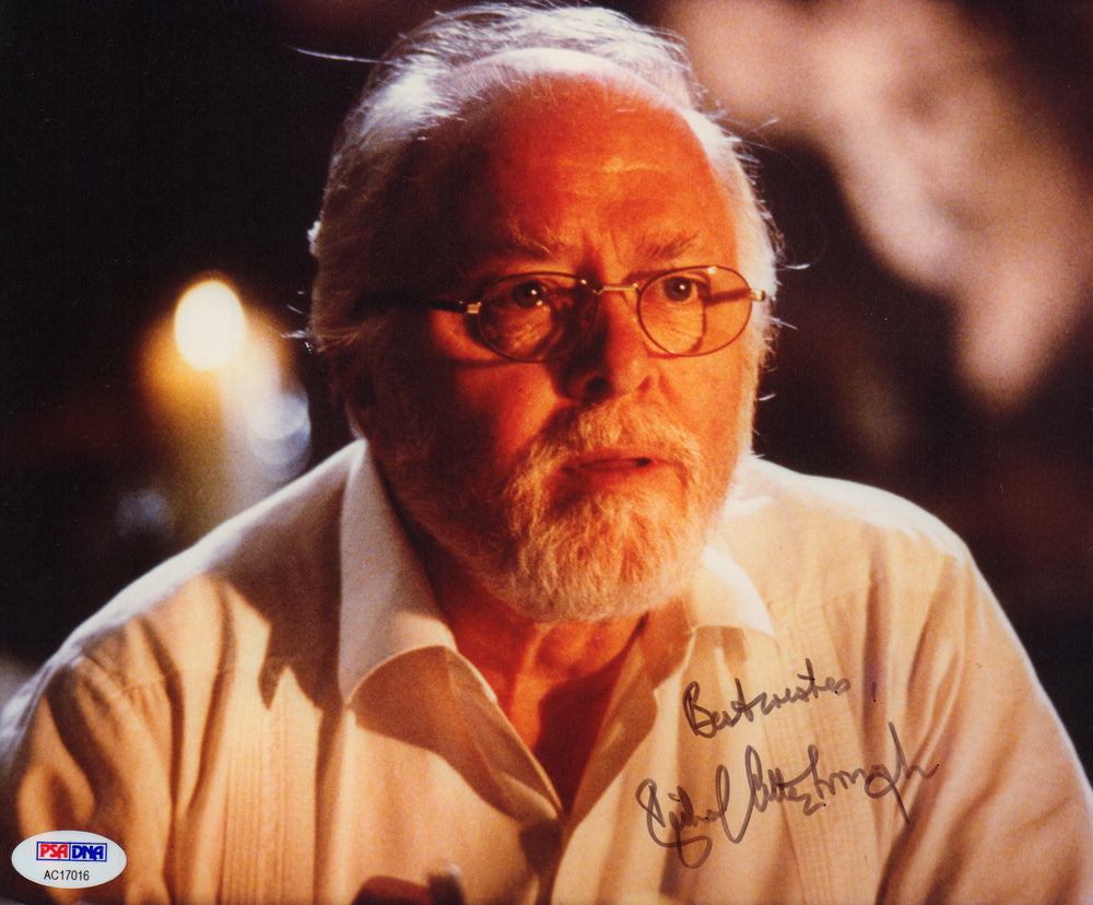 Richard Attenborough as Dr. John Hammond in Jurassic Park Signed 8x10 Photo