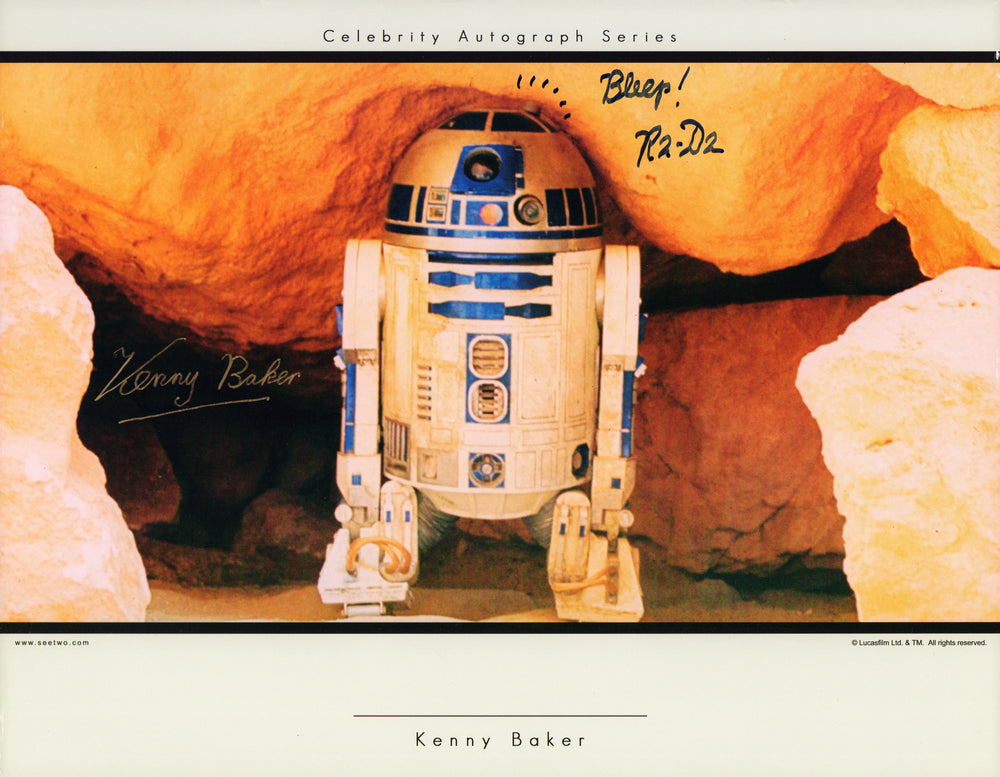 Kenny Baker as R2-D2 in Star Wars: A New Hope (Official Pix Celebrity Autograph Series) Signed 11x14 Photo