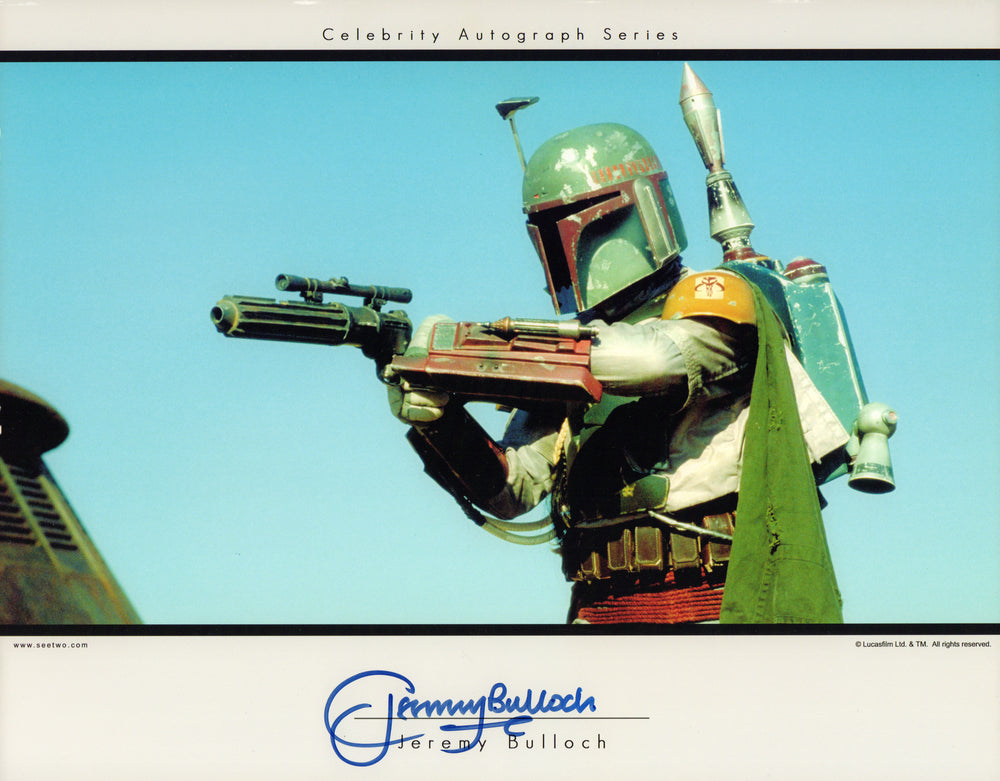 Jeremy Bulloch as Boba Fett in Star Wars: Return of the Jedi (Official Pix Celebrity Autograph Series) Signed 11x14 Photo
