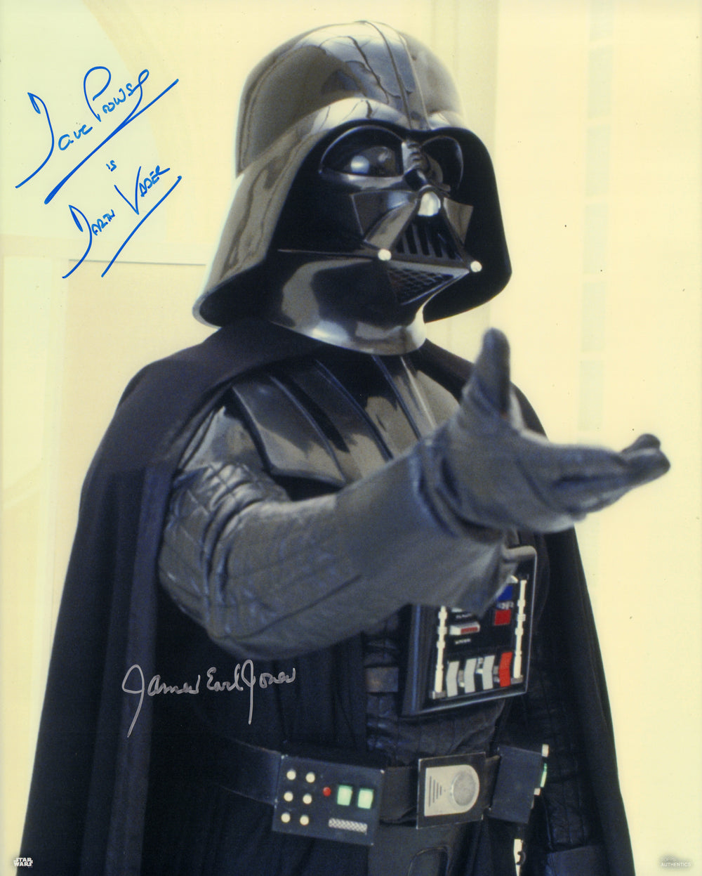 James Earl Jones & Dave Prowse as Darth Vader in Star Wars: The Empire Strikes Back Signed 16x20 Photo