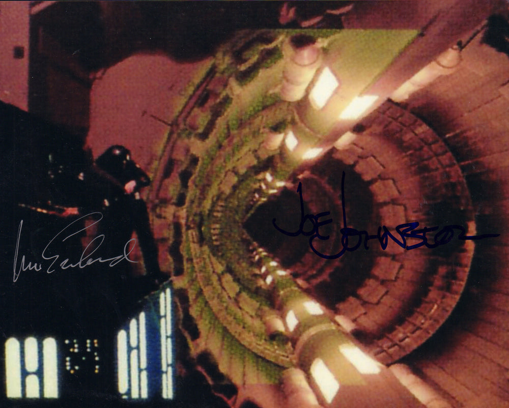 Jon Erland &  Joe Johnston ILMers Cameoing as Death Star Controllers in Star Wars: A New Hope Signed 8x10 Photo