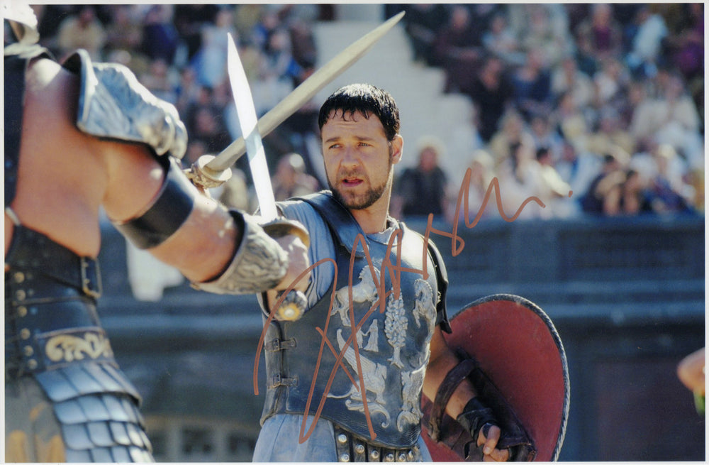 Russell Crowe as Maximus Decimus Meridius in Ridley Scott's Gladiator Signed 8x12 Photo