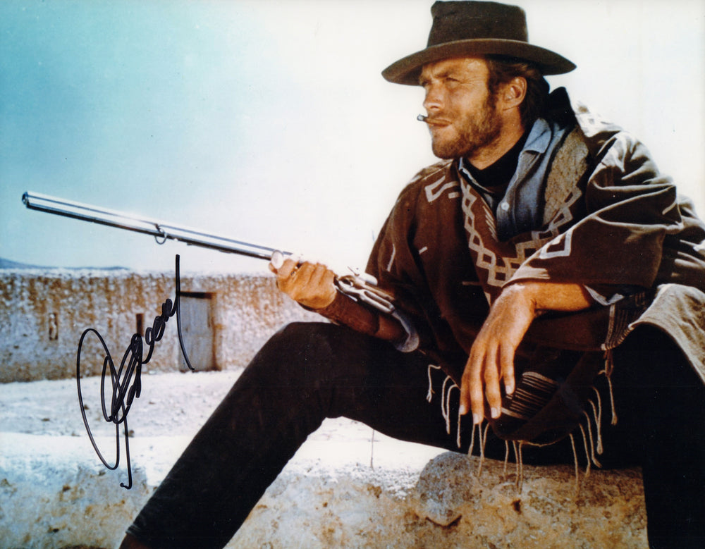 Clint Eastwood as The Man with No Name in a For a Few Dollars More Signed 11x14 Photo