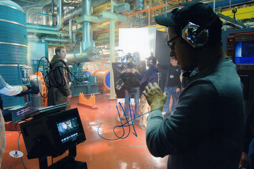 Chris Pine as James T. Kirk with J.J. Abrams Directing Star Trek Signed 12x18 Photo