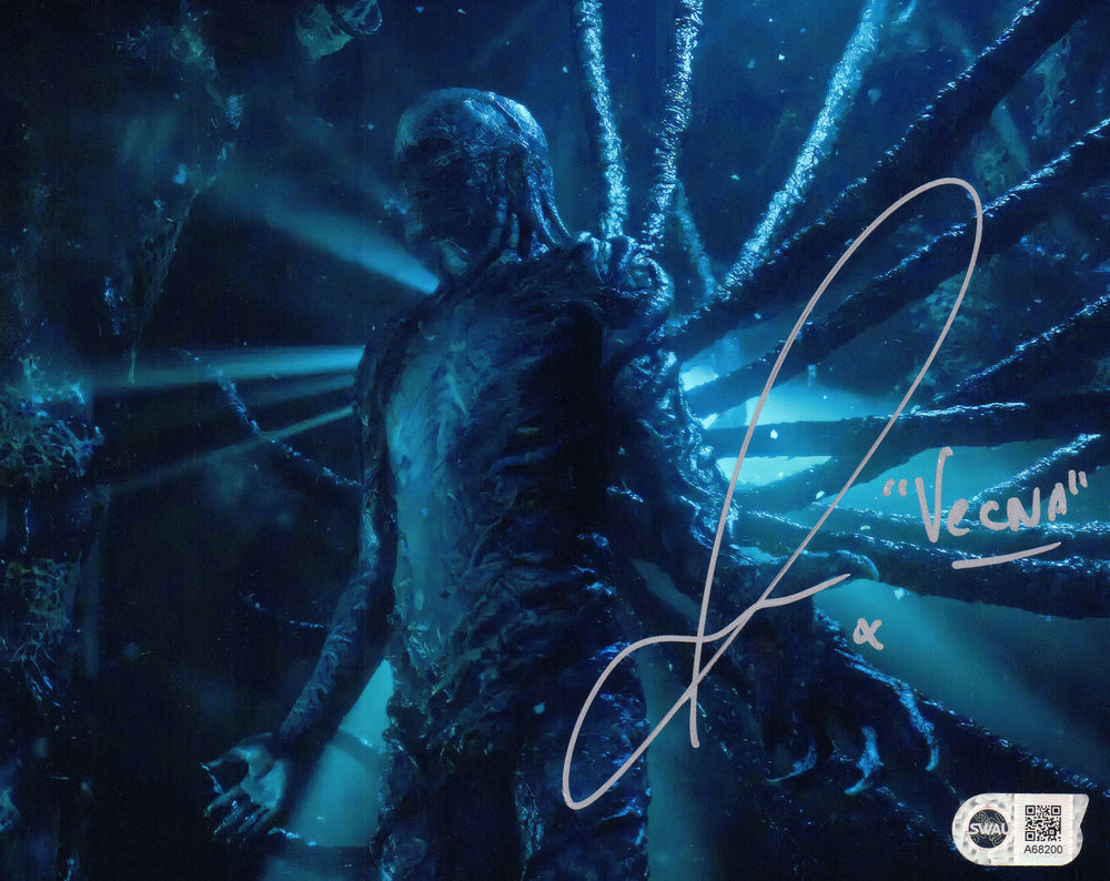 Jamie Campbell Bower as Vecna in Stranger Things (SWAU) Signed 8x10 Photo with Character Name
