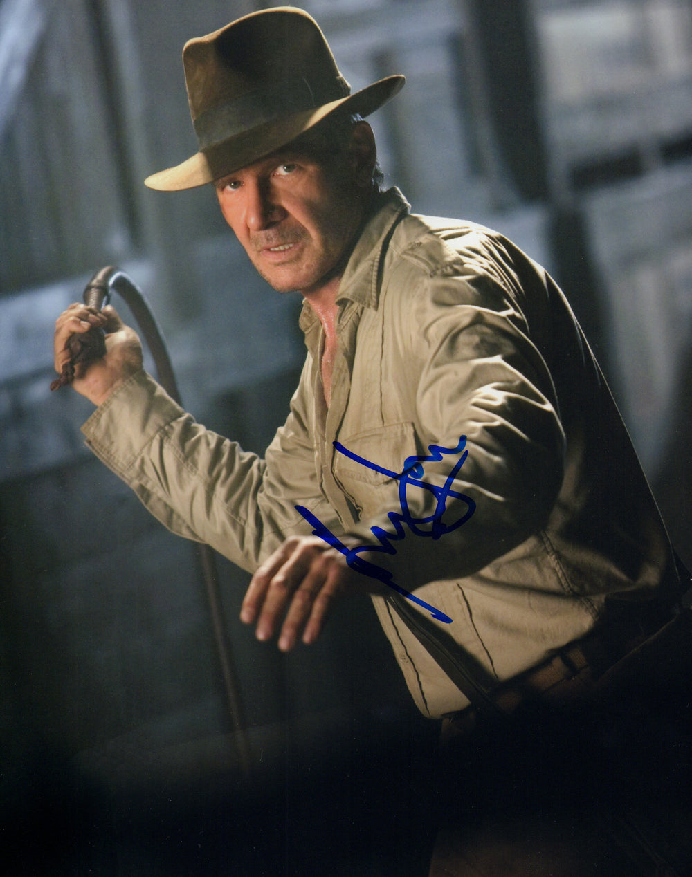 Harrison Ford as Indiana Jones in Indiana Jones and the Kingdom of the Crystal Skull Signed 8x10 Photo