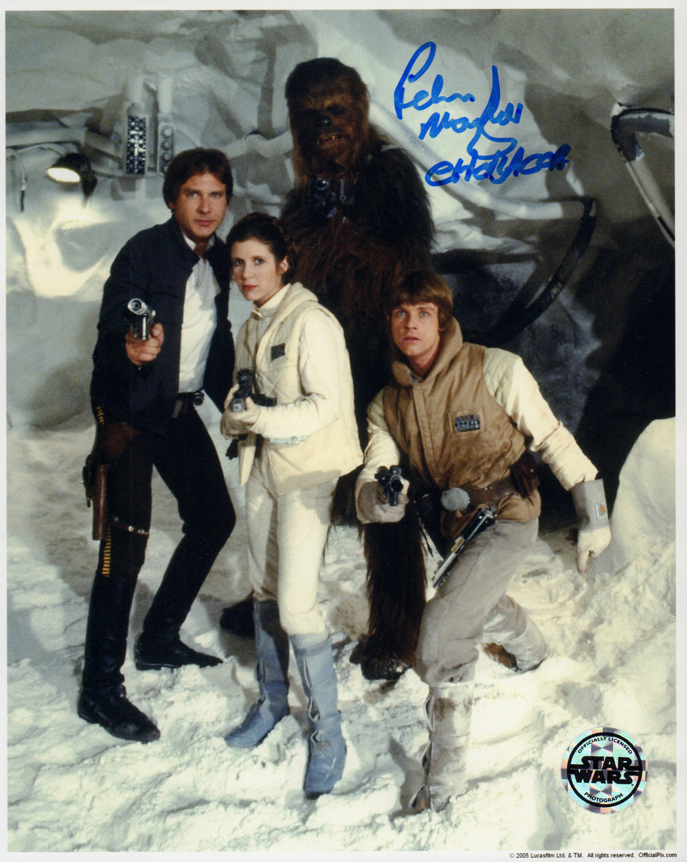 Peter Mayhew as Chewbacca in Star Wars: The Empire Strikes Back Signed 8x10 (Official Pix) Photo with Character Name