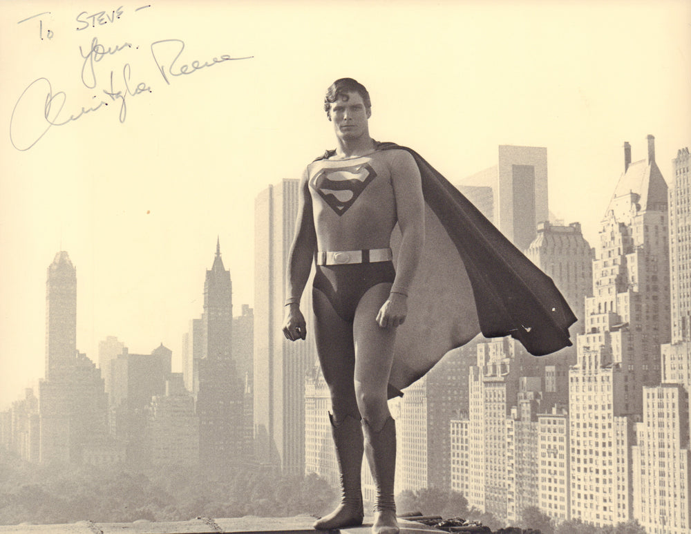 Christopher Reeve as Superman in Superman: The Movie Signed 9x7 Photo