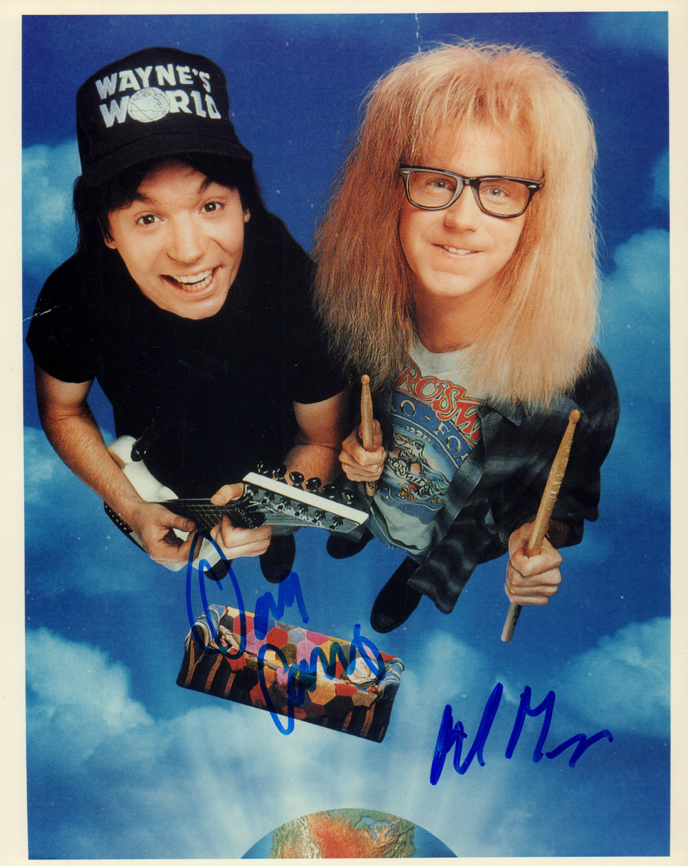 Mike Myers as Wayne & Dana Carvey as Garth in Wayne's World Signed 8x10 Photo