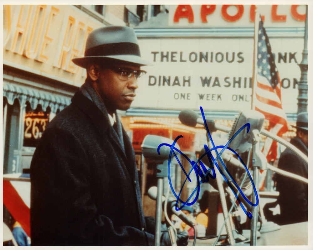 Denzel Washington as Malcolm X in Malcolm X Signed 8x10 Photo