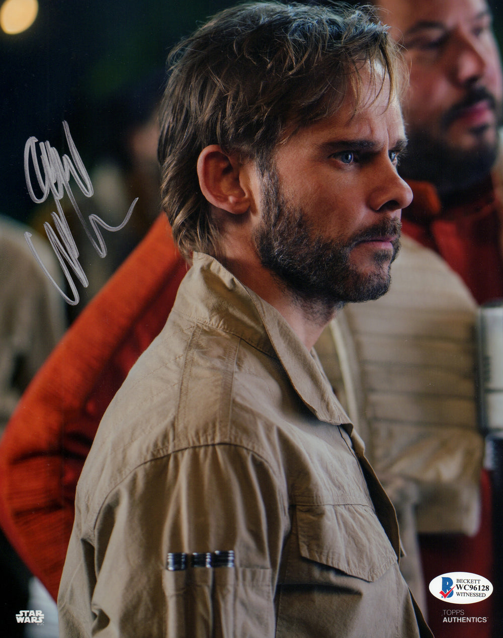 Dominic Monaghan as Beaumont Kin in Star Wars: The Rise of Skywalker (Beckett Witnessed) Signed 8x10 Photo