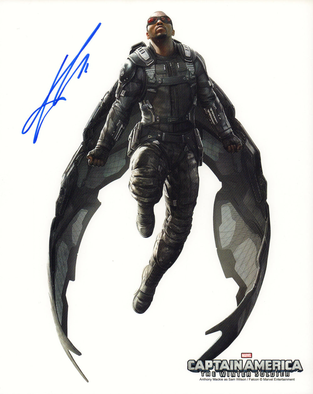 Anthony Mackie as Sam Wilson Falcon in Captain America: The Winter Soldier Signed 8x10 Photo