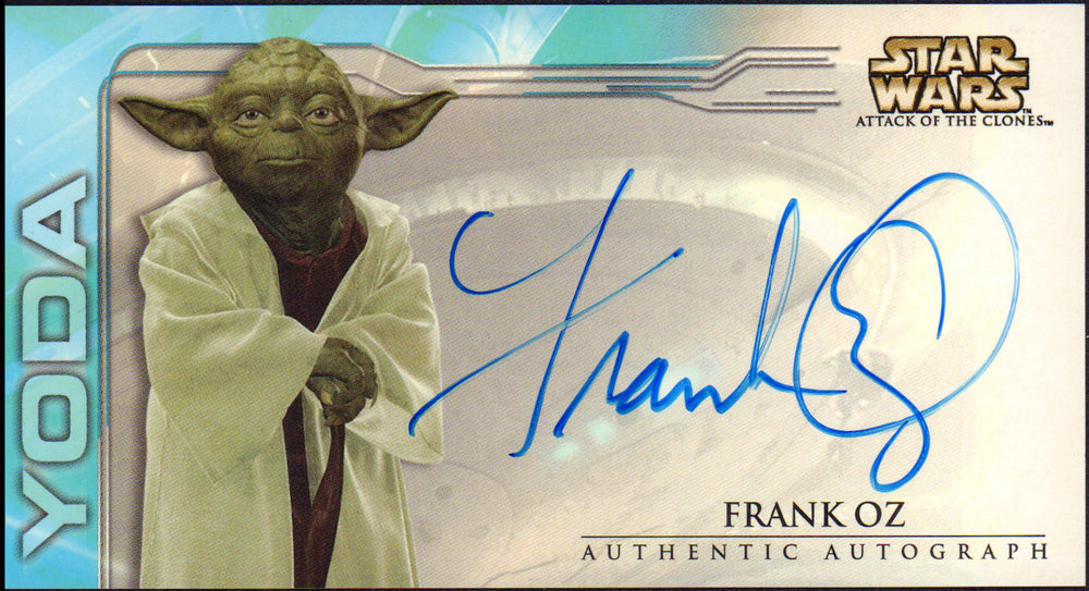 Frank Oz as Yoda in Star Wars Episode II: Attack of the Clones Signed Topps Widevision Trading Card - Very Rare