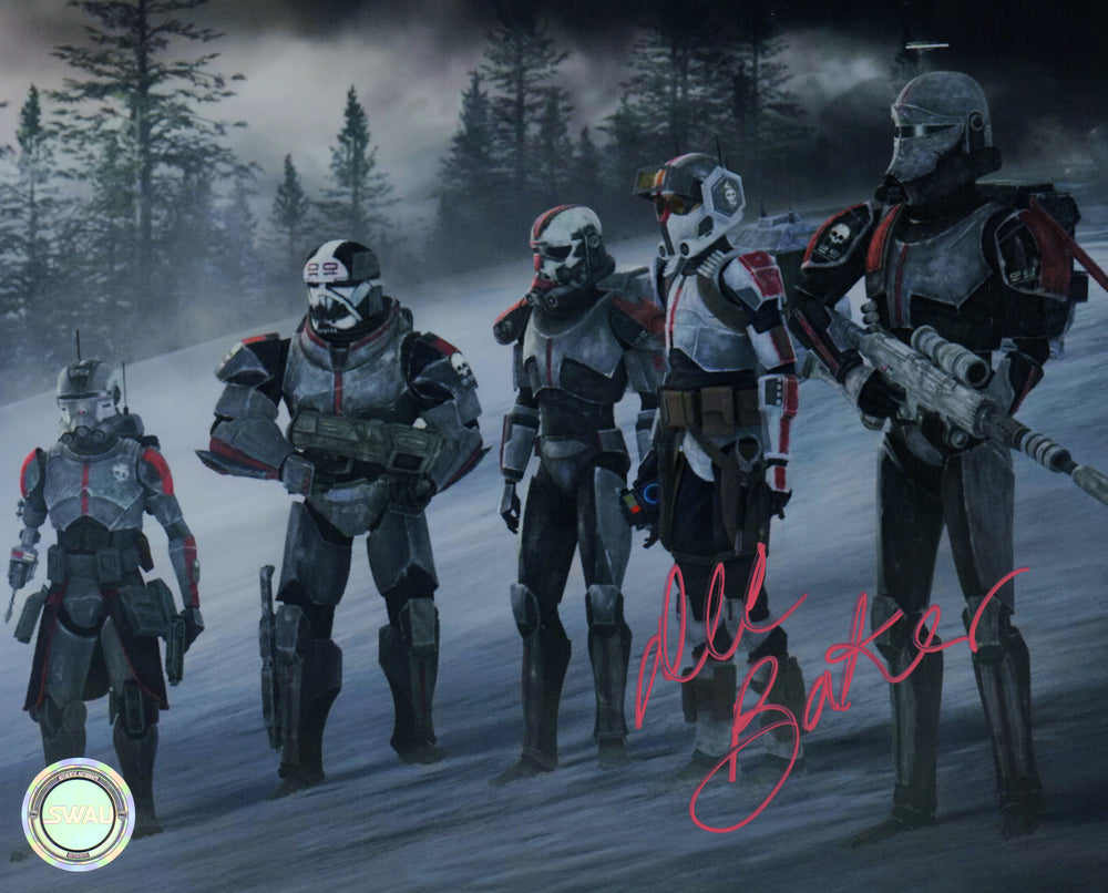 Dee Bradley Baker as Clone Force 99 in Star Wars: The Bad Batch (SWAU) Signed 8x10 Photo