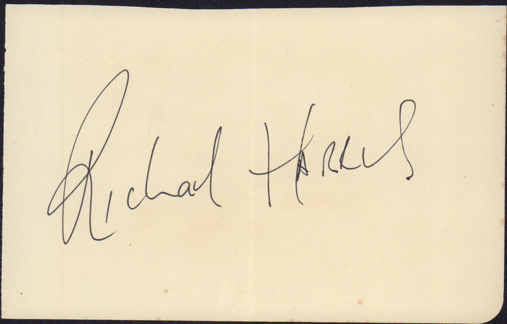 Richard Harris Albus Dumbledore from Harry Potter Signed 5.5x3.5 Index Card
