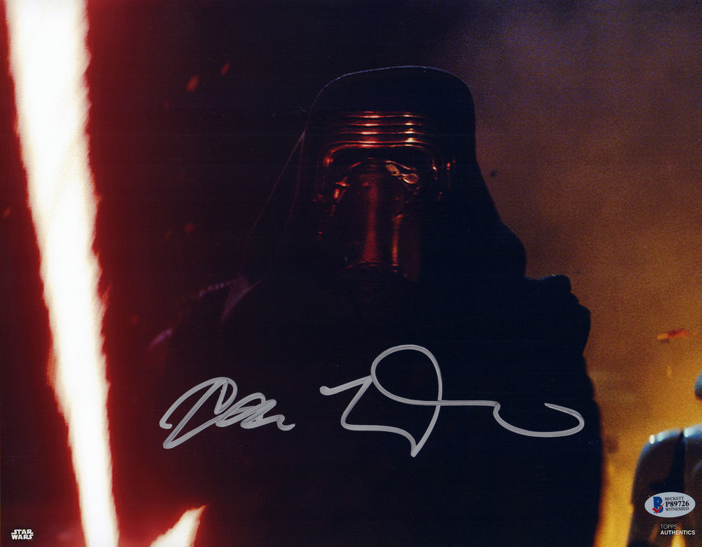 Adam Driver as Kylo Ren in Star Wars: The Force Awakens (Beckett Witnessed) Signed 11x14 Photo