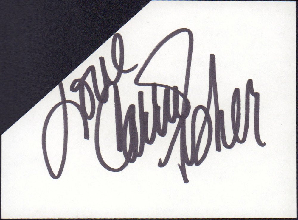 Carrie Fisher Princess Leia from Star Wars Signed 4x3 Index Card