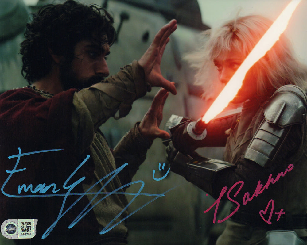 Eman Esfandi as Ezra Bridger and Ivanna Sakhno as Shin Hati in Star Wars: Ahsoka (SWAU) Signed 8x10 Photo