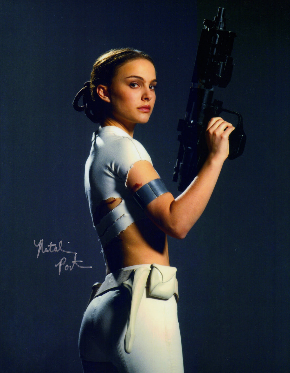 Natalie Portman as Padme Amidala in Star Wars Episode II: Attack of the Clones (Beckett Witnessed) Signed 11x14 Metallic Photo