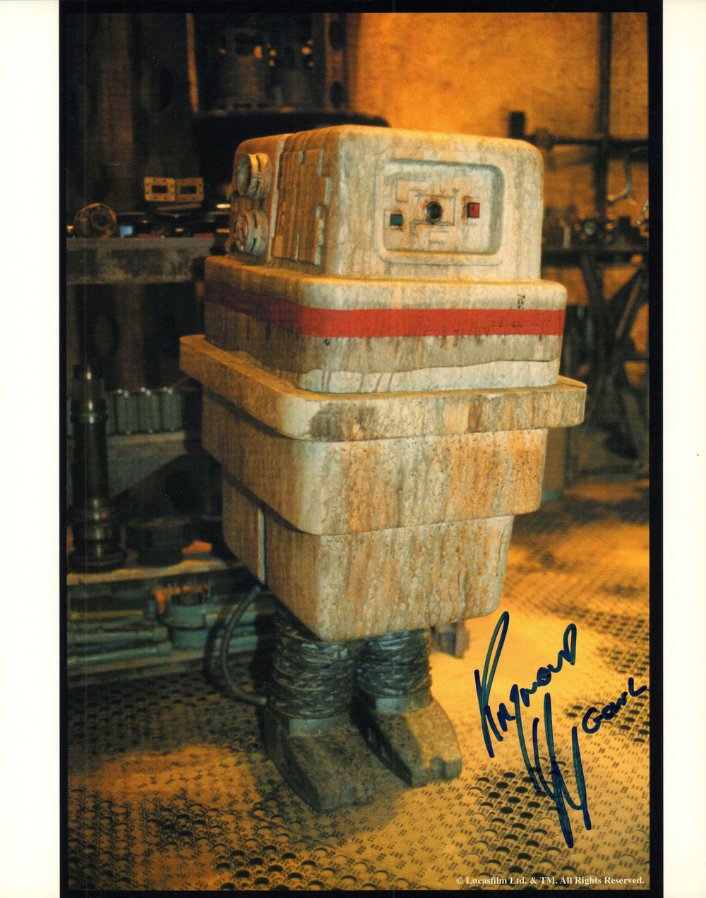 Raymond Griffiths as Gonk Droid in Star Wars Episode I: The Phantom Menace Signed 8x10 Photo